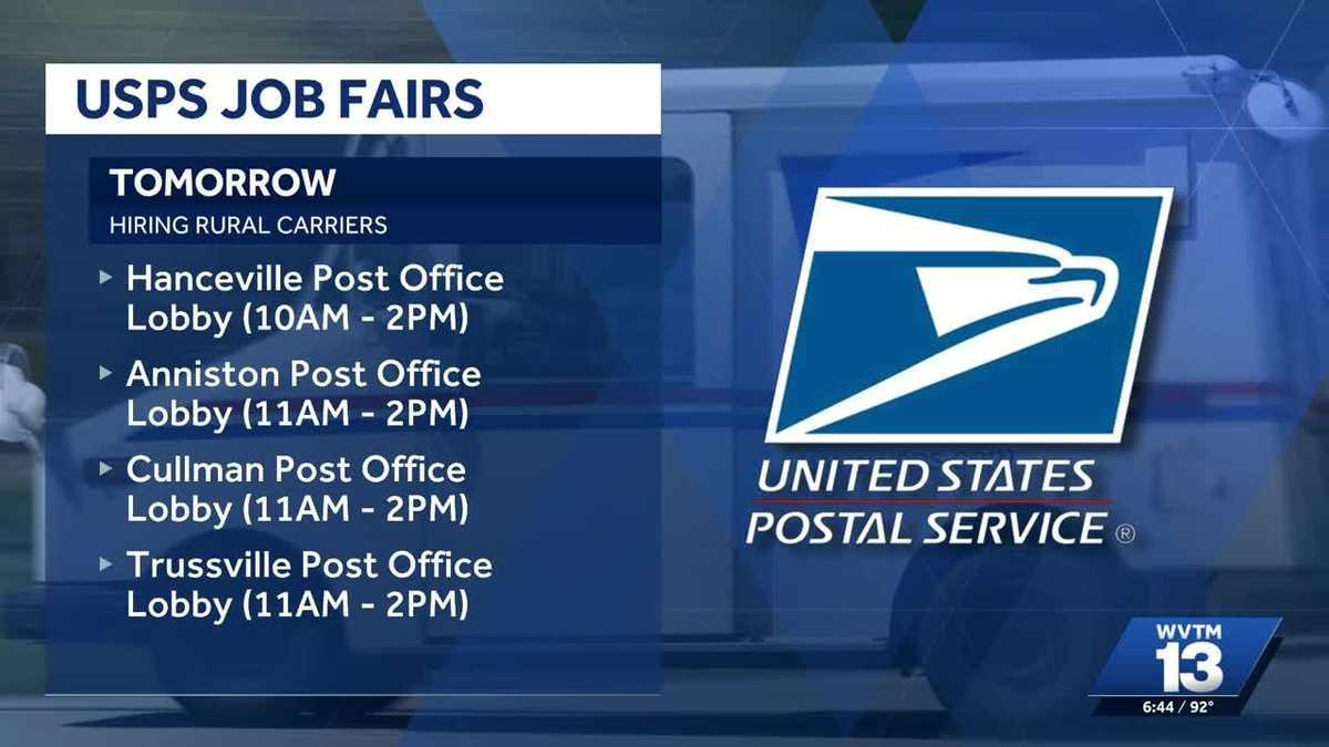 USPS hiring fairs to recruit rural mail carriers in central Alabama