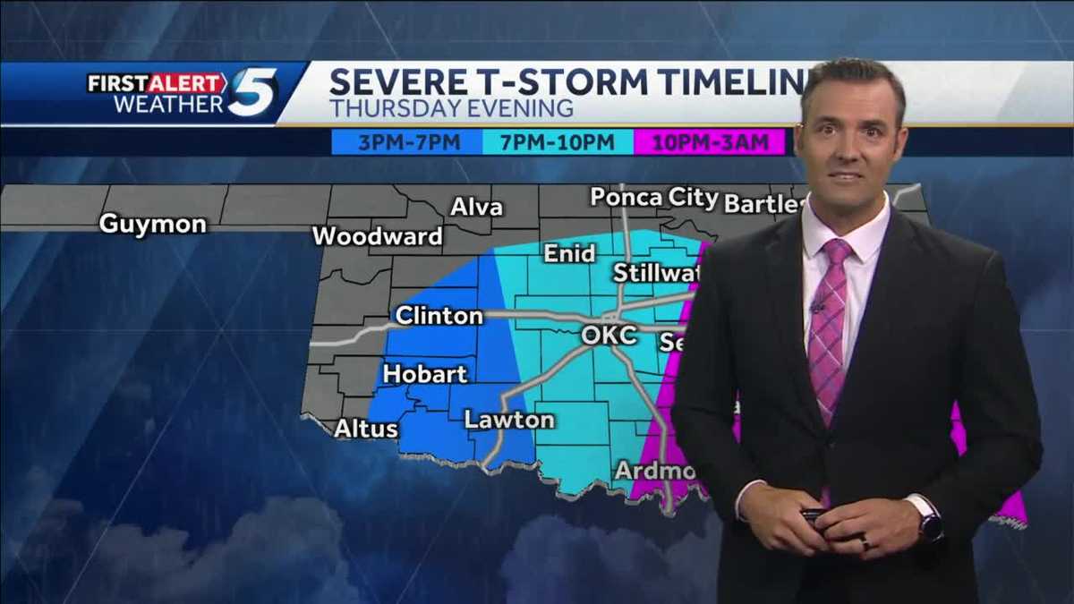 TIMELINE: Severe storms with risk of large hail expected Thursday