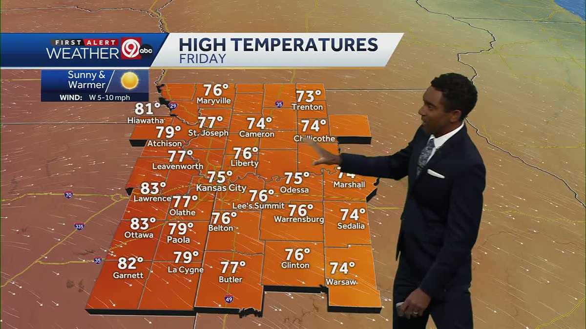 Kansas City has a sunny and warm end to its week