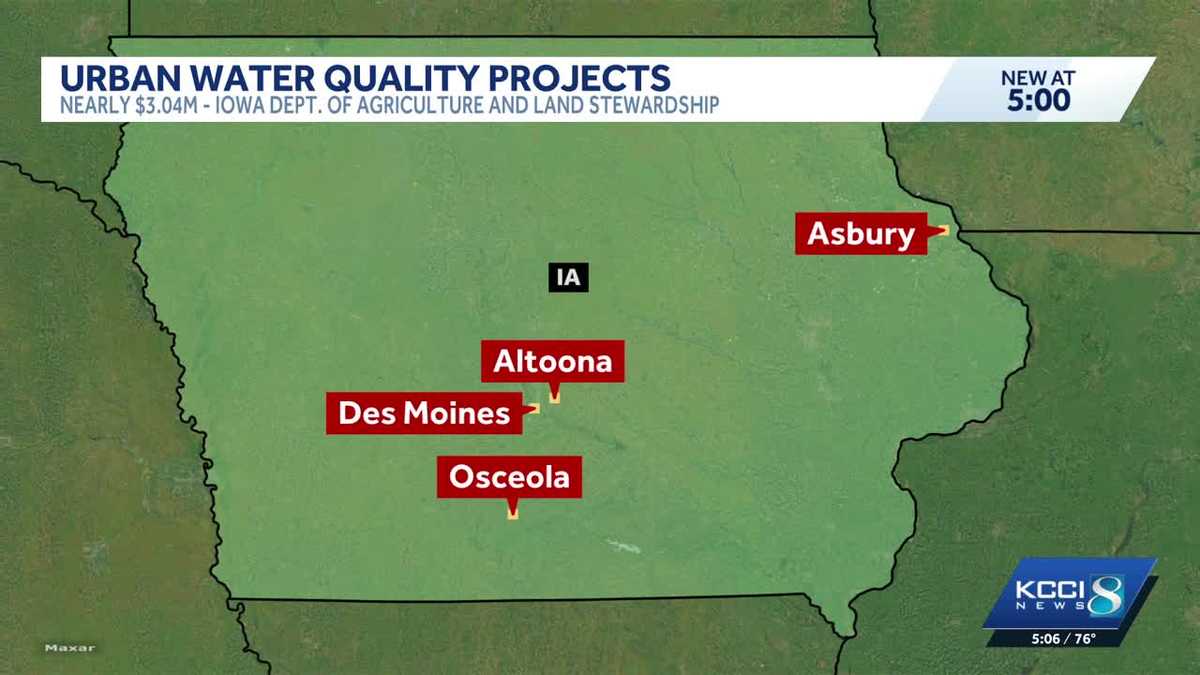 Four urban water quality projects receive new investments from Iowa agriculture department