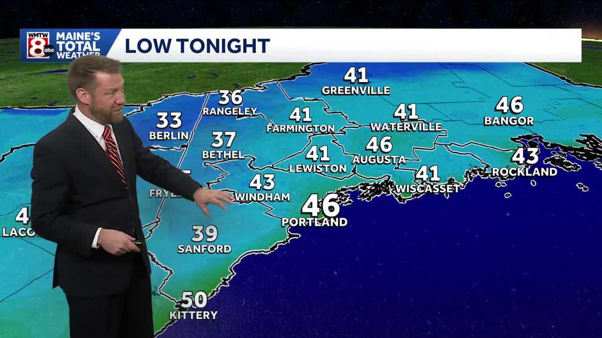 Gusty winds and then areas of frost overnight