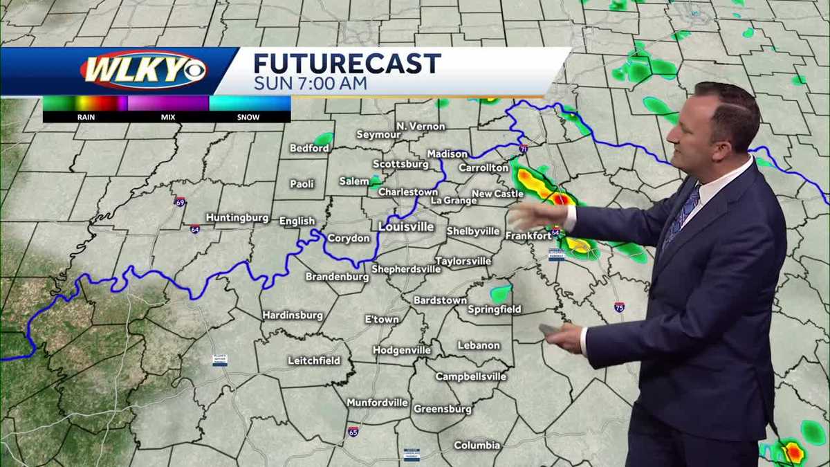 Drier Sunday but still an isolated shower chance
