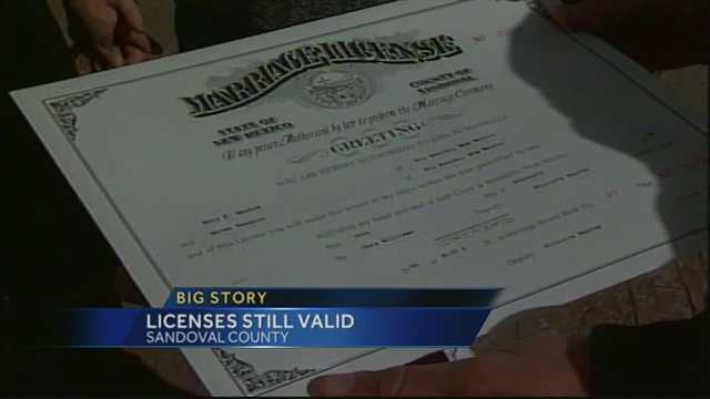 AG: Sandoval County gay marriage licenses