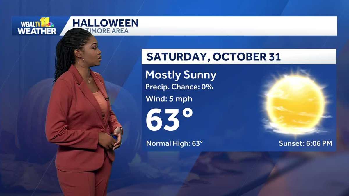 Pleasant Halloween forecast across Maryland