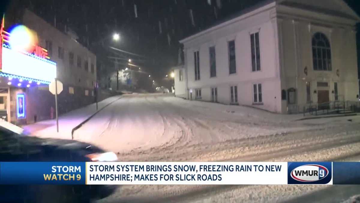 Mix of rain and snow across New Hampshire Sunday
