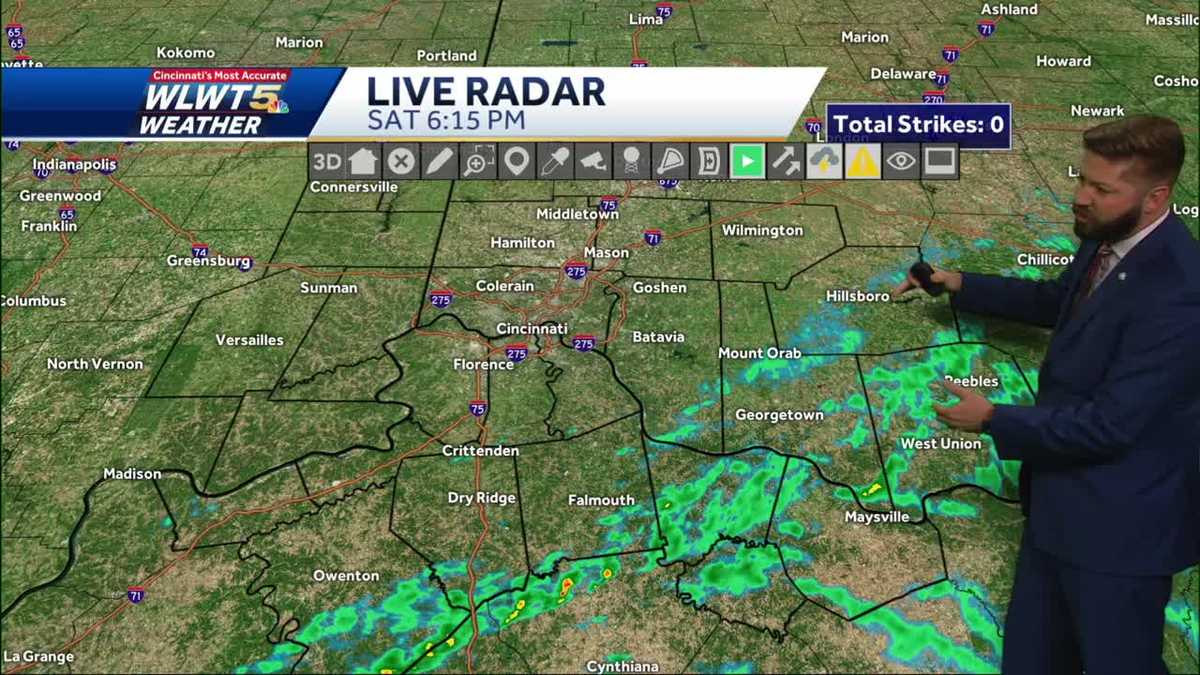 Showers move out tonight with chilly air staying