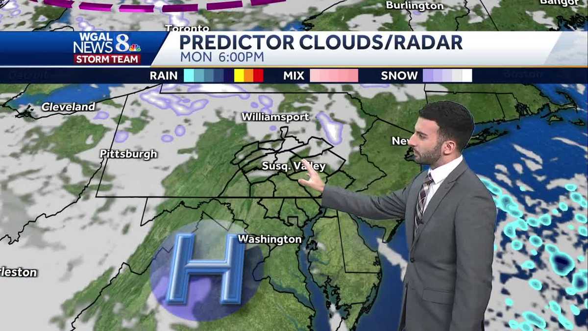ペンシルベニア州中南部では夜間の気温が平年を下回り、爽やかな天気となった