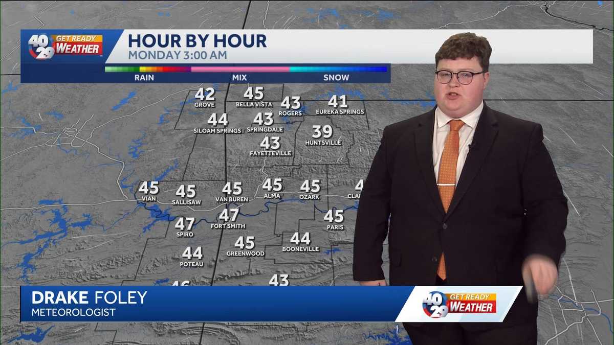 A seasonal day to start the work week in Arkansas