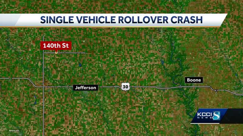 Iowa teen driver hurt after rollover crash