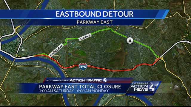 Parkway East to close this weekend