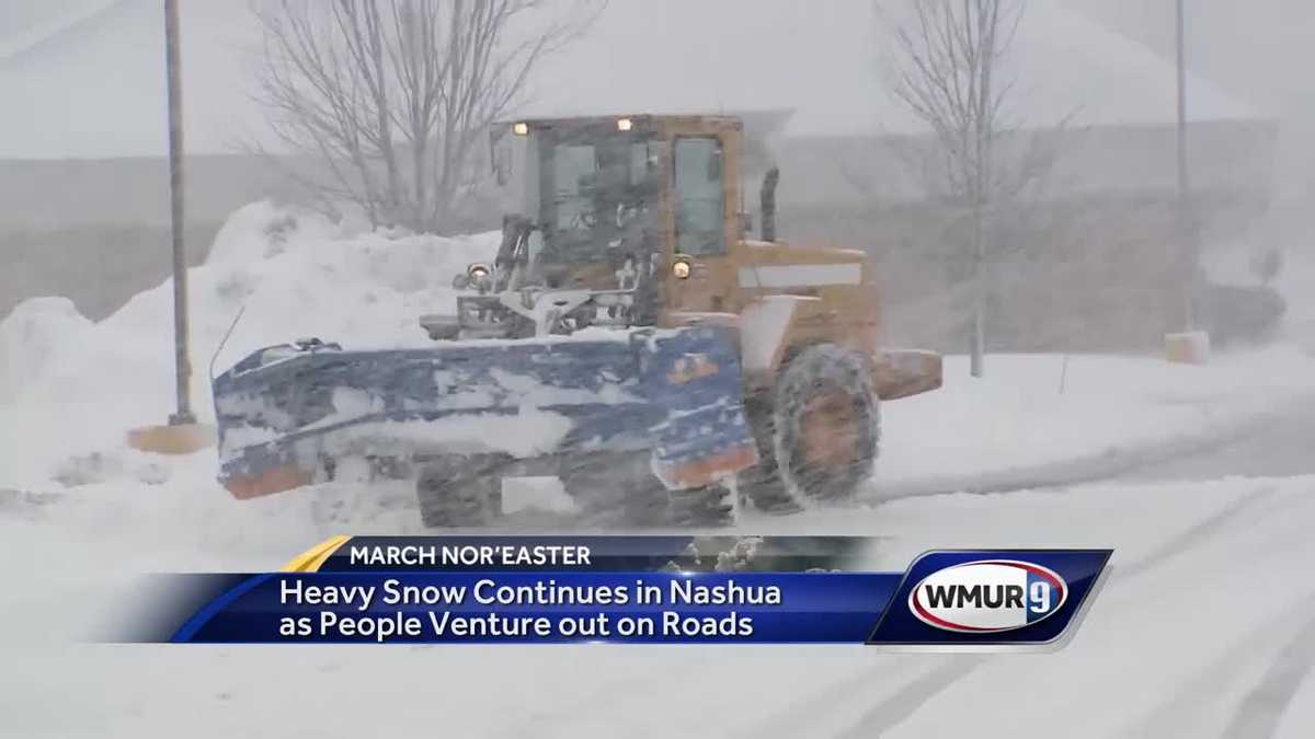 Snow falls throughout day in southern NH