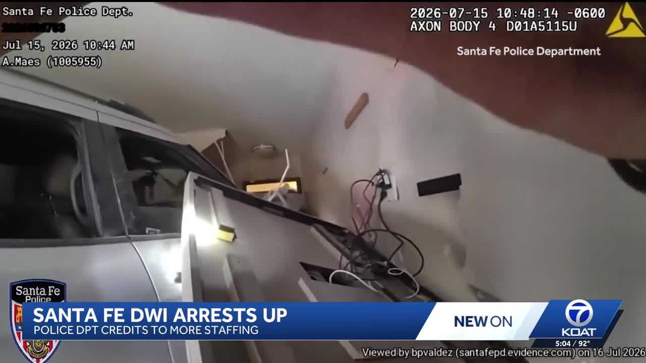 koat.com - Kara Mihm - Santa Fe Police link rise in DWI arrests to expanded staffing and training