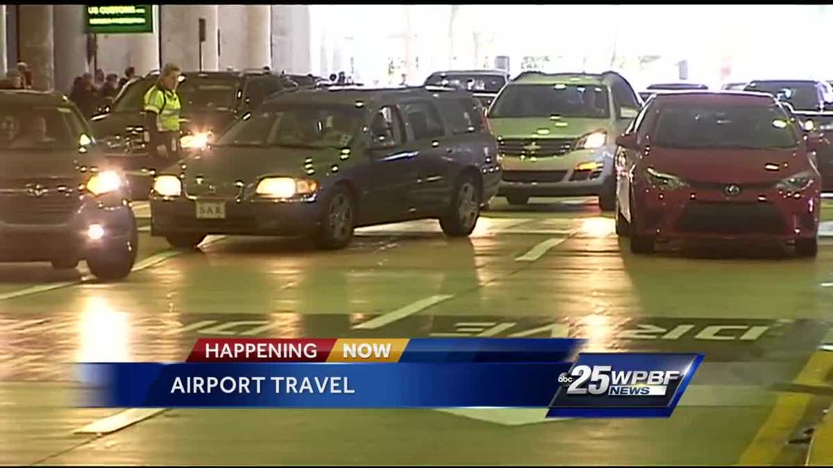 Busy travel day at PBIA