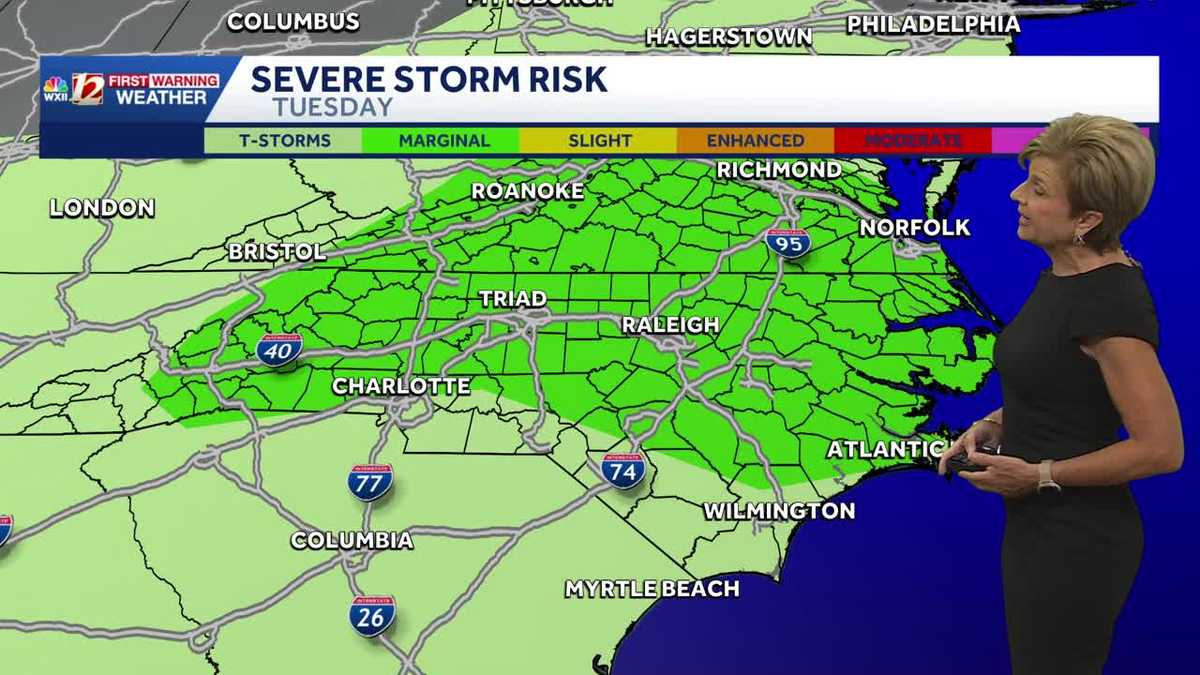 Impact Day | Marginal risk severe thunderstorms in North Carolina