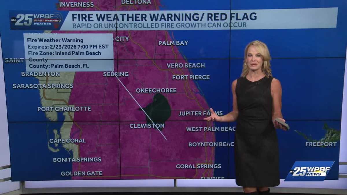 Cold with Fire Risk for South Florida Today