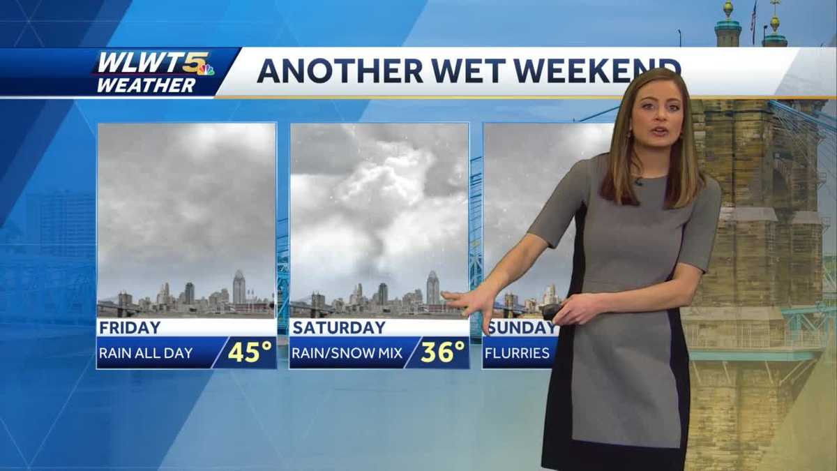 Rains sticks around today with wintry mix chances tomorrow