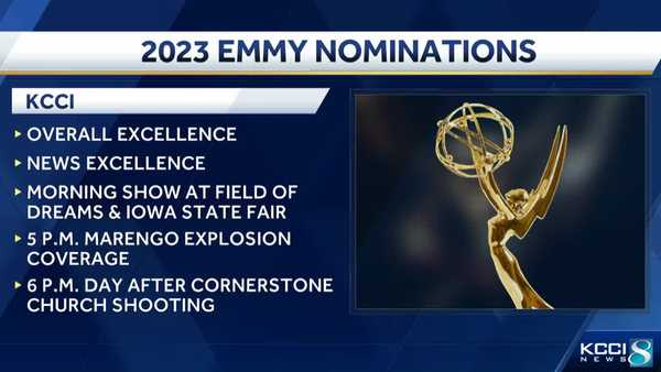 2023 emmys: kcci nominated in more than a dozen upper midwest emmy categories