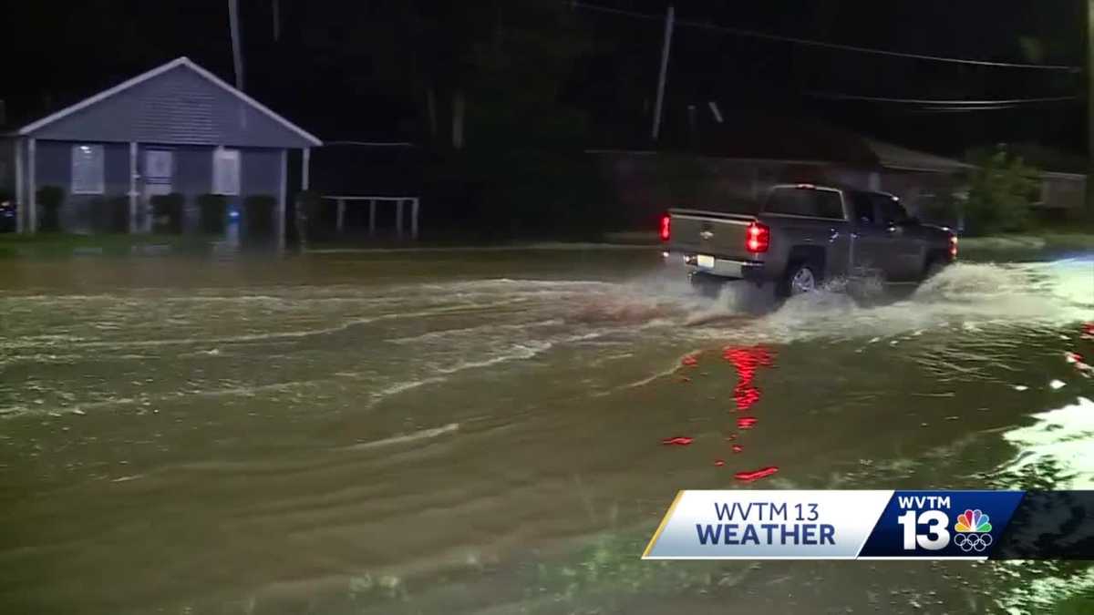 Flooding roads closed, water rescues central Birmingham Alabama