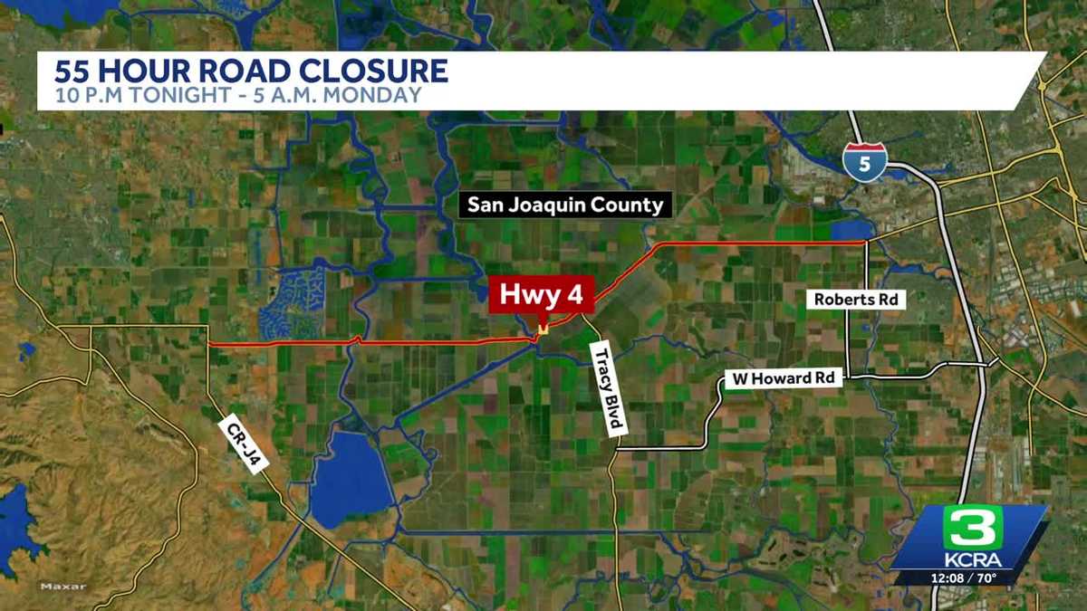 55-hour closure: Highway 4 to close in San Joaquin County for weekend roadwork