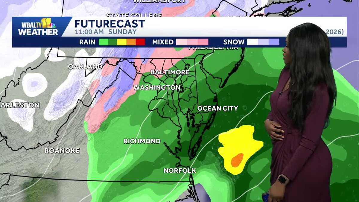 Alert Day: Heavy snow as coastal low moves closer to Baltimore