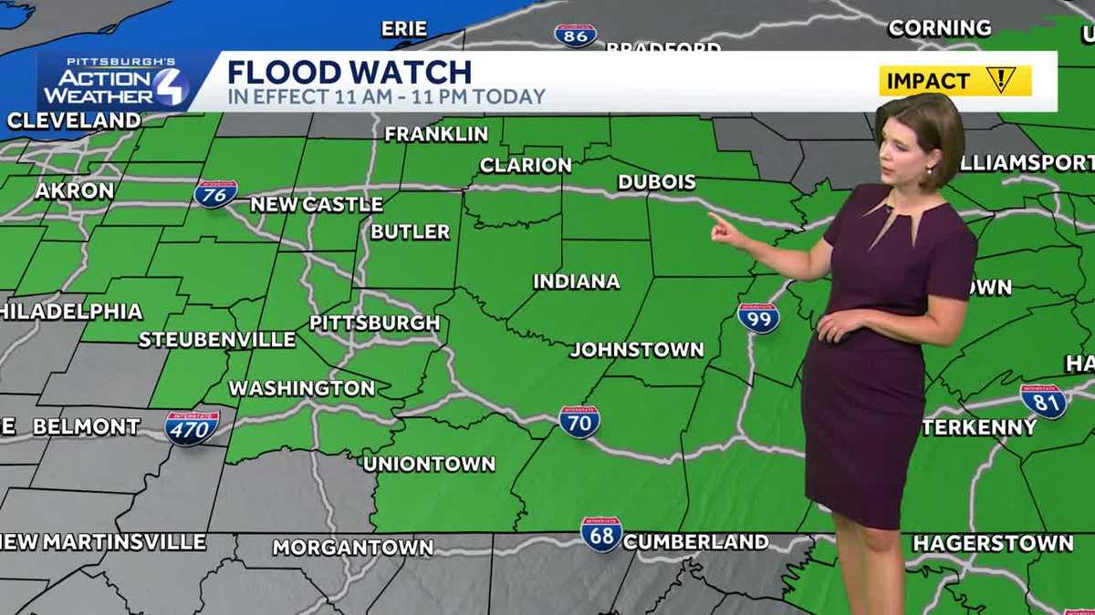 Flood Watch issued for most of western Penn., more heavy rain coming