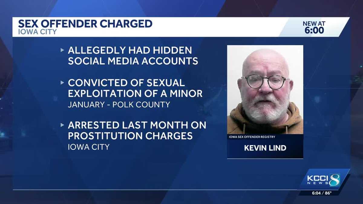 Polk County sex offender faces new charges in Iowa City
