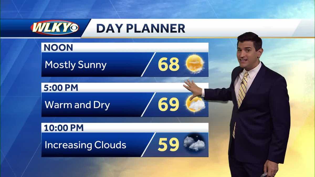 Warm and dry Thursday, showers tomorrow