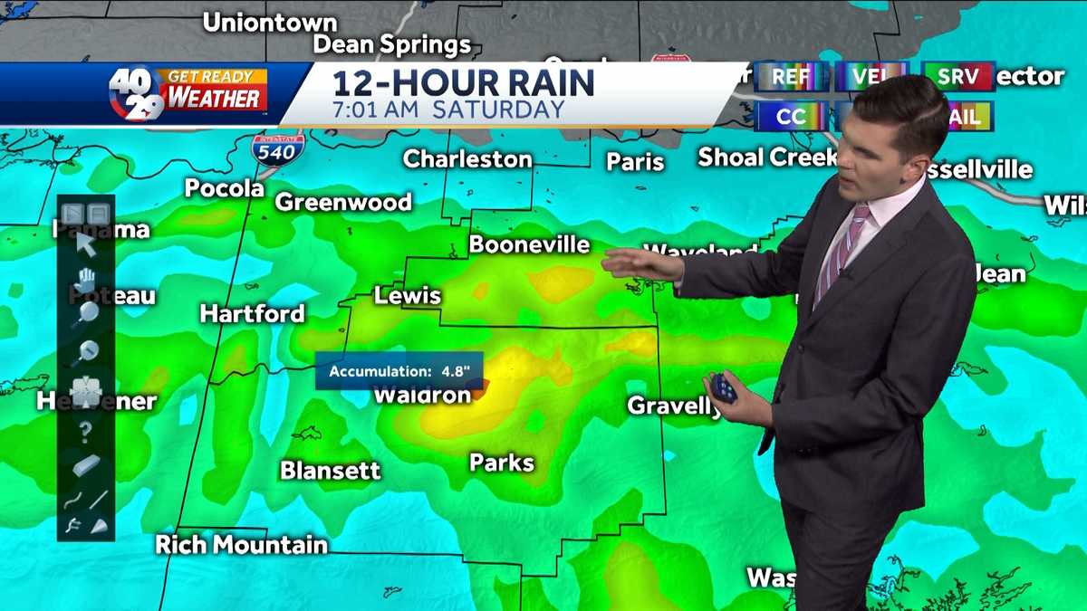 Spotty shower chance for the weekend