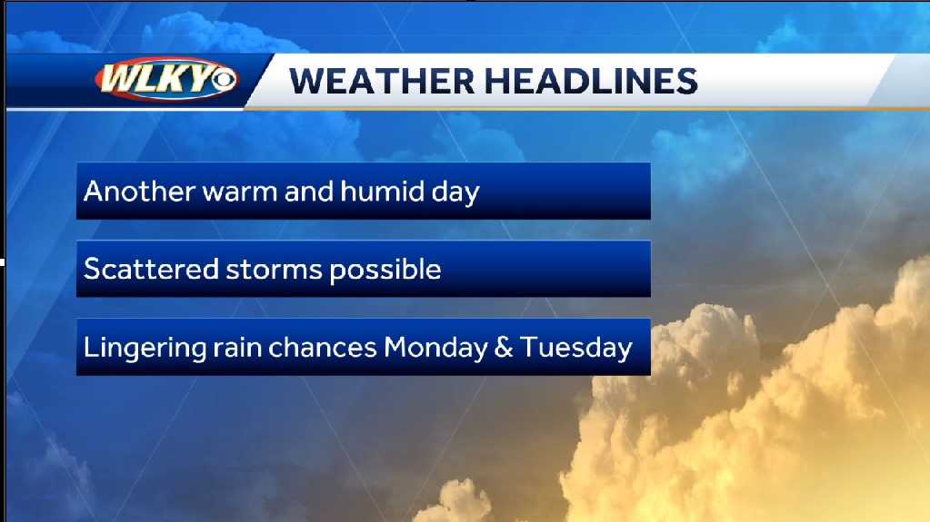 Another warm day, isolated storms possible