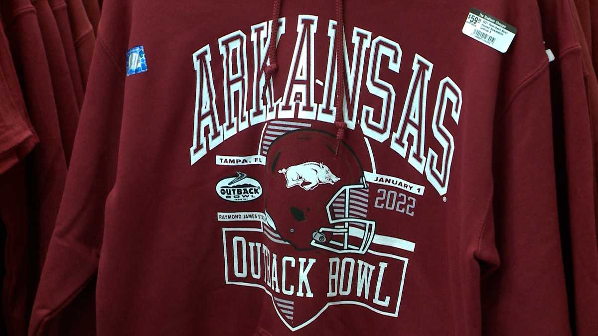 Arkansas fans buying bowl game merchandise
