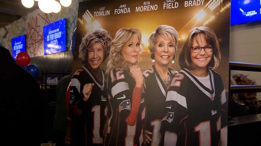 An advanced screening of the film "80 for Brady" was held in Boston, Massachusetts, on Feb. 1, 2023, two days before it premieres in theaters.