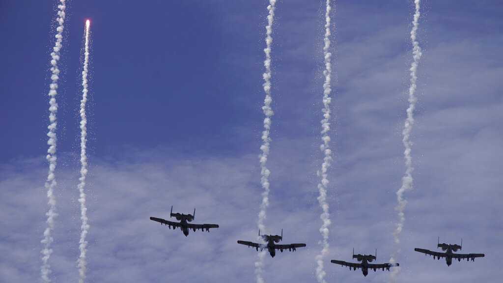 A-10 'KC Hawgs' return for 4th AFC Championship Game flyover