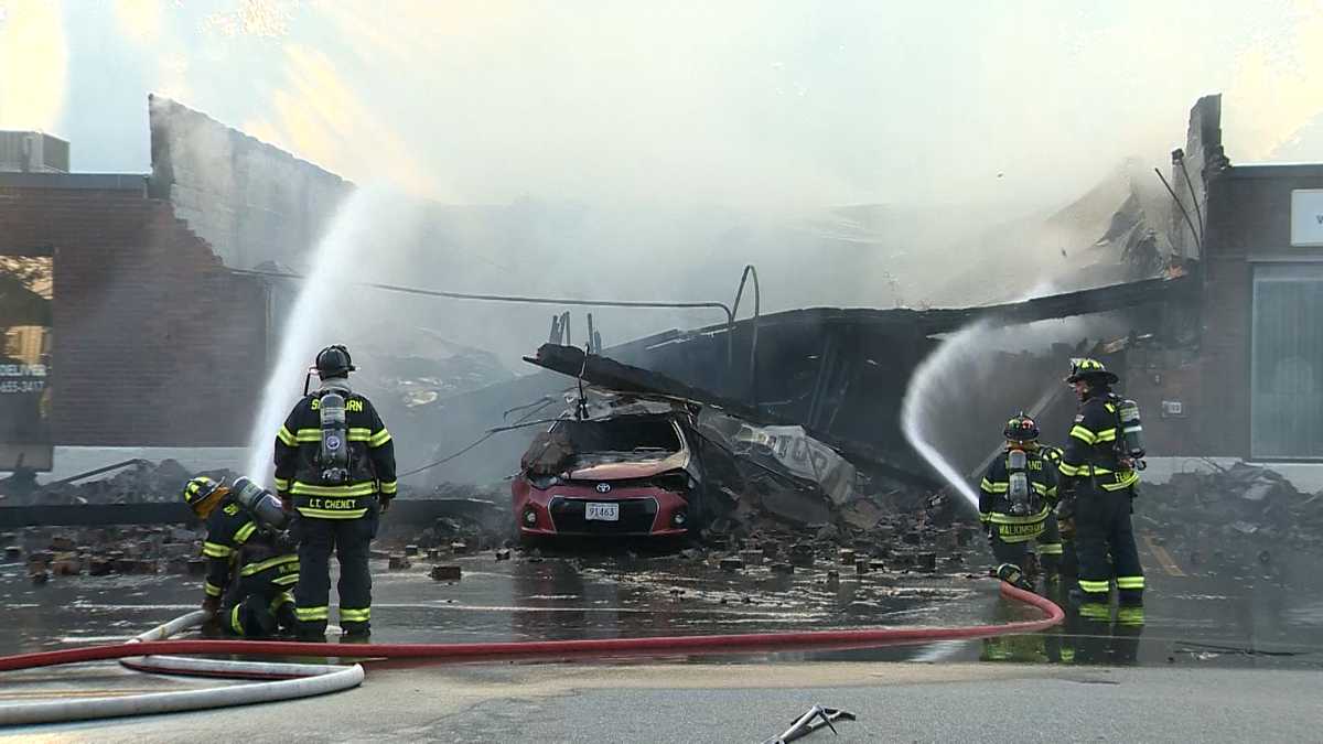 Auto body shop in Wayland gutted by 4alarm fire