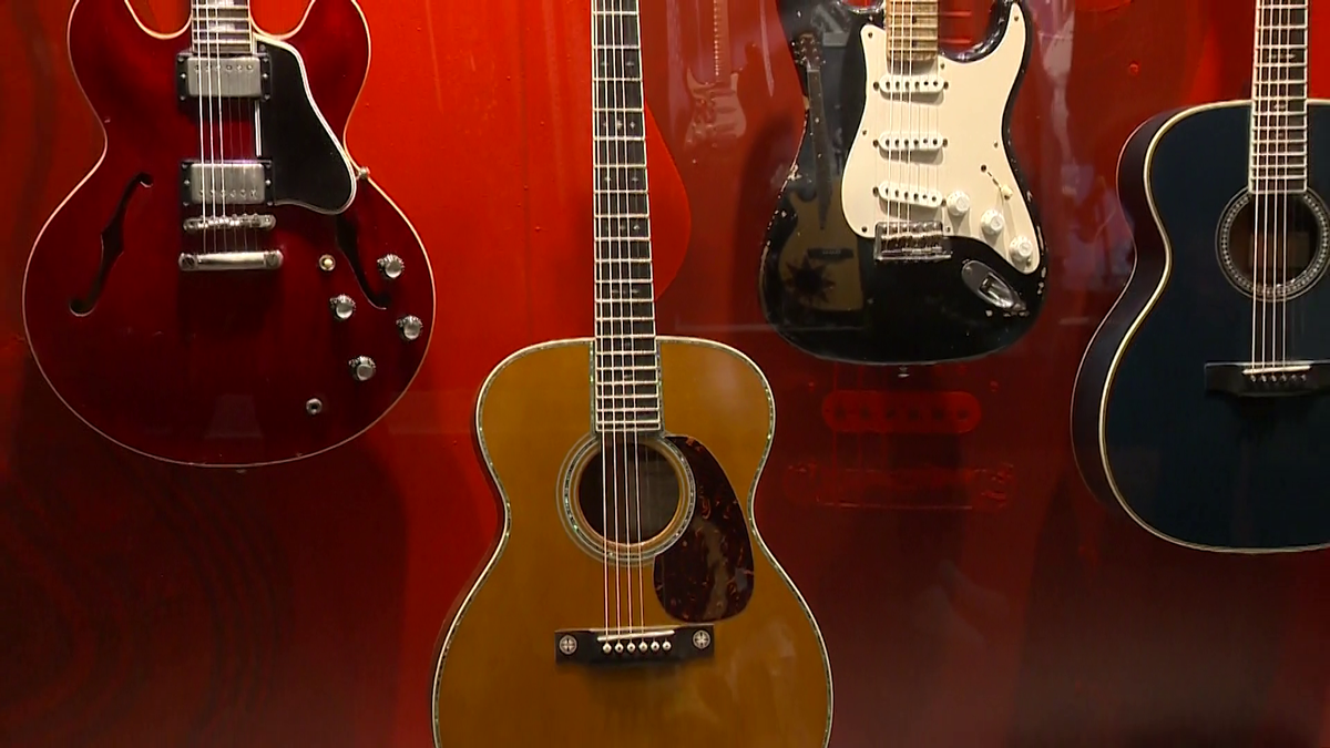 Guitars from legendary musicians on display in Boston