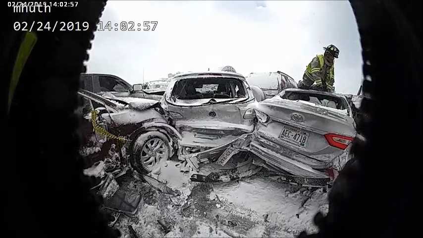 Bodycam Footage Shows Response To 131 Vehicle Pileup