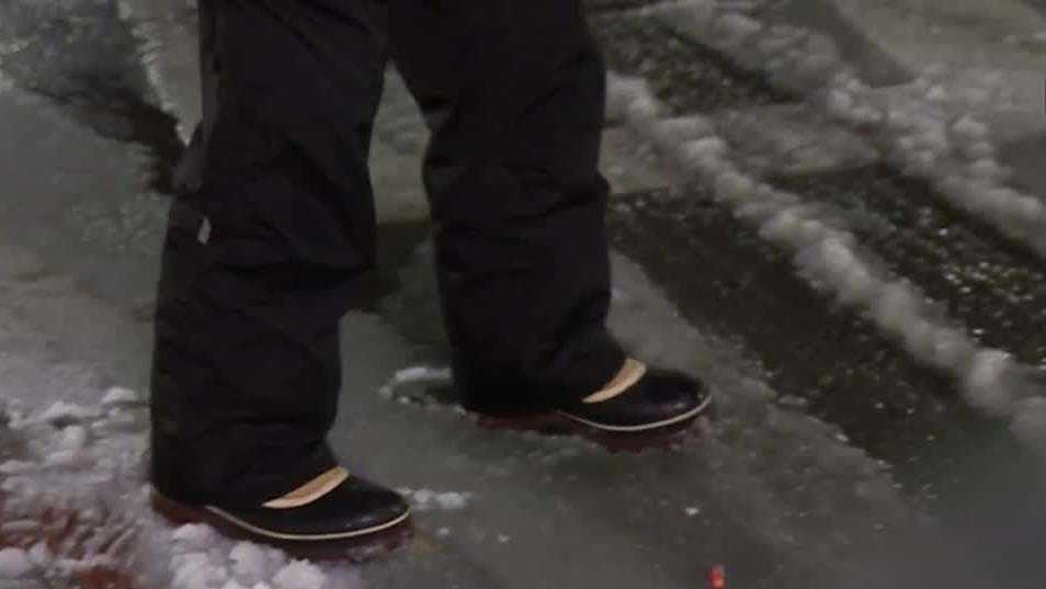 Boston seeing sleet, wind gusts