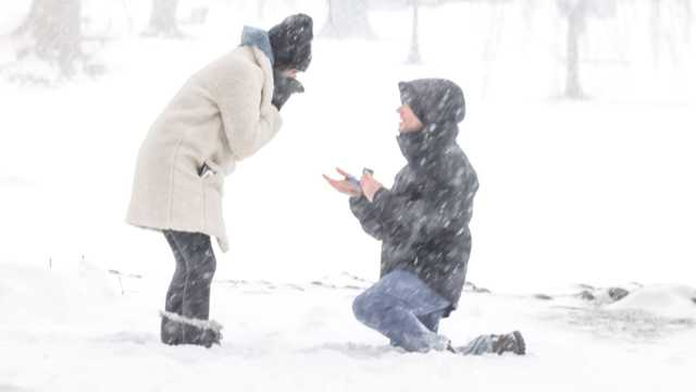 Boston couple gets engaged in Public Garden during blizzard - Vimarsana News