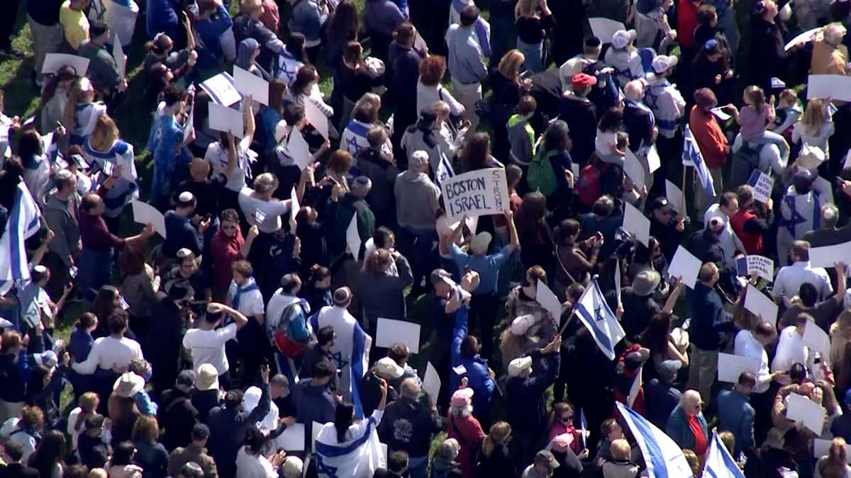 Thousands attend Boston rally in support of Israel - WCVB