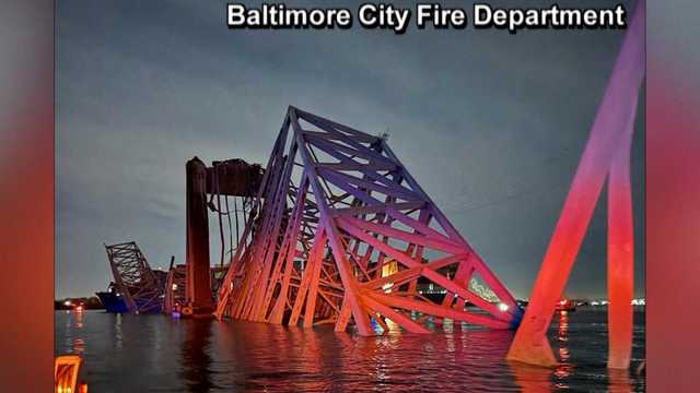 Eerie Baltimore FD photos show mangled bridge fragments 