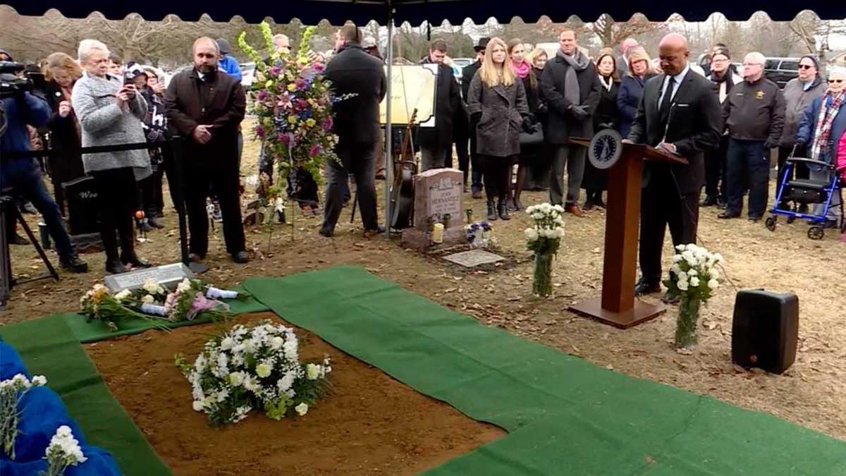 A mass burial is held for more than 2,400 fetal remains found in a