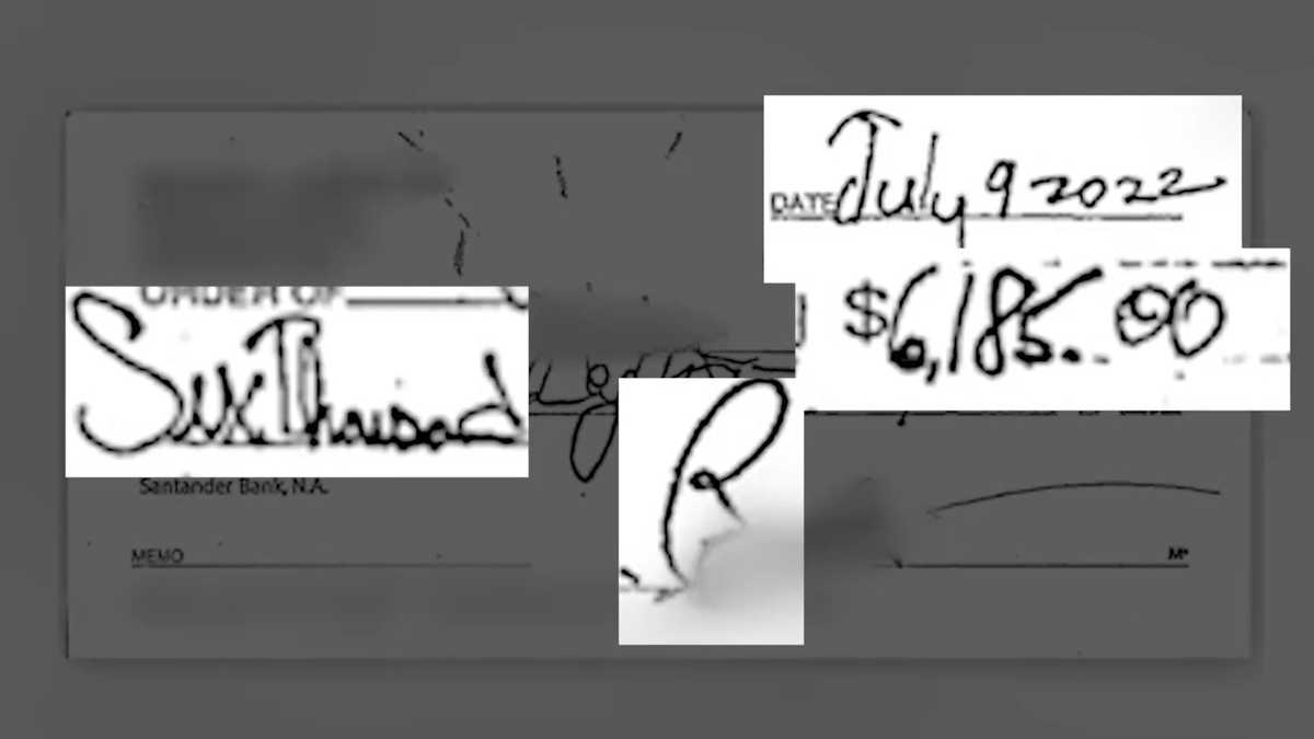 Burlington, Massachusetts, police warn of check washing scheme