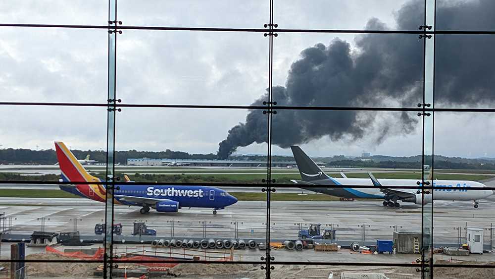 Firefighters conducting training exercise near BWI-Marshall