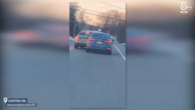 CAUGHT ON CAMERA: Shots fired after car runs off road in Massachusetts - Vimarsana News