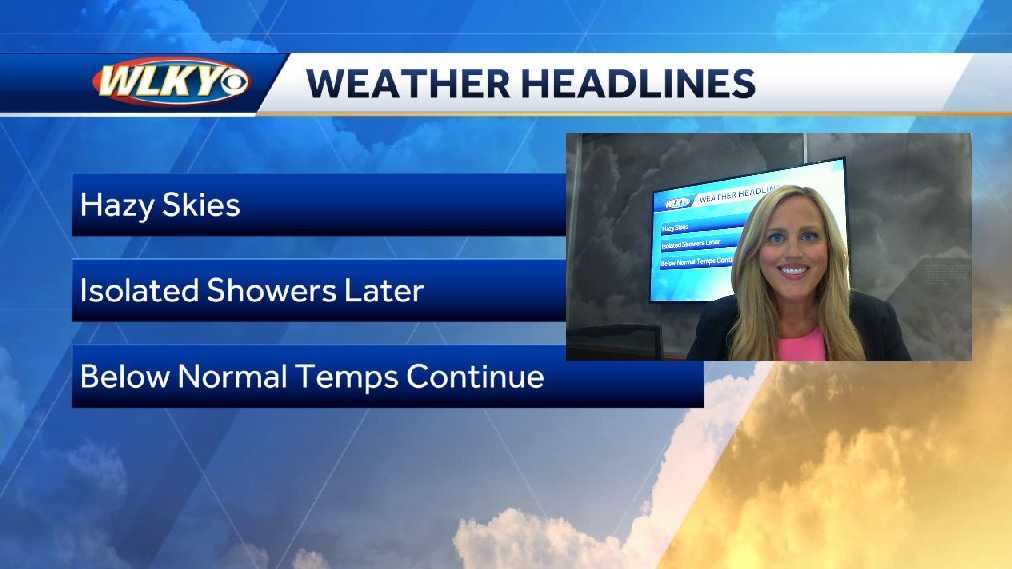 Hazy skies and below normal temperatures