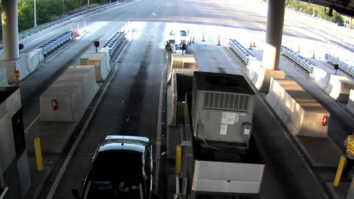 Video Shows Car Slamming Into Florida Toll Booth