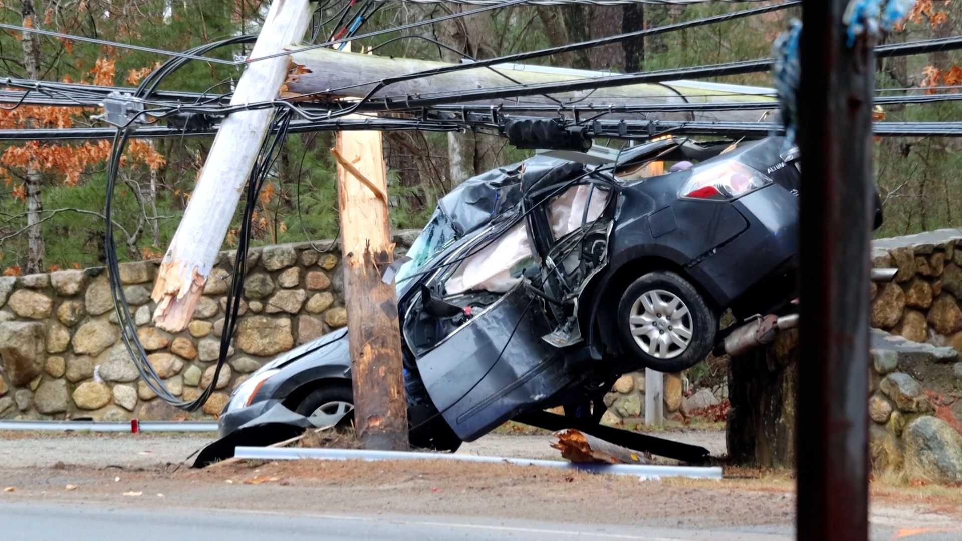 Crash Into Utility Pole In Carver Leaves Massachusetts Woman Dead