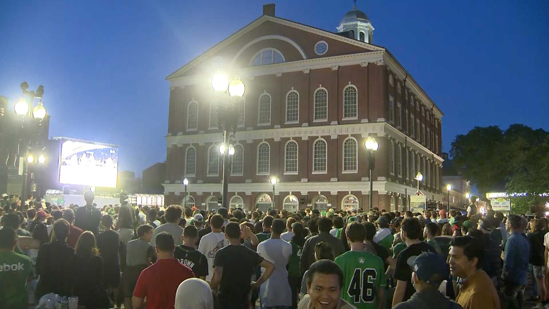 Hundreds flock to Boston watch party for Game 2 of NBA Finals