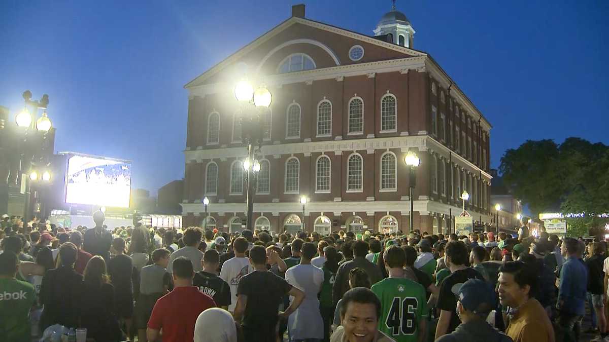 Hundreds flock to Boston watch party for Game 2 of NBA Finals