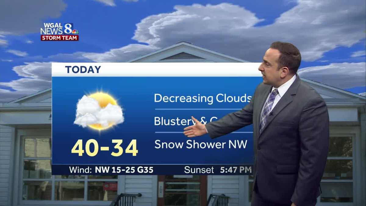 Central Pennsylvania temperatures 2030 degrees cooler