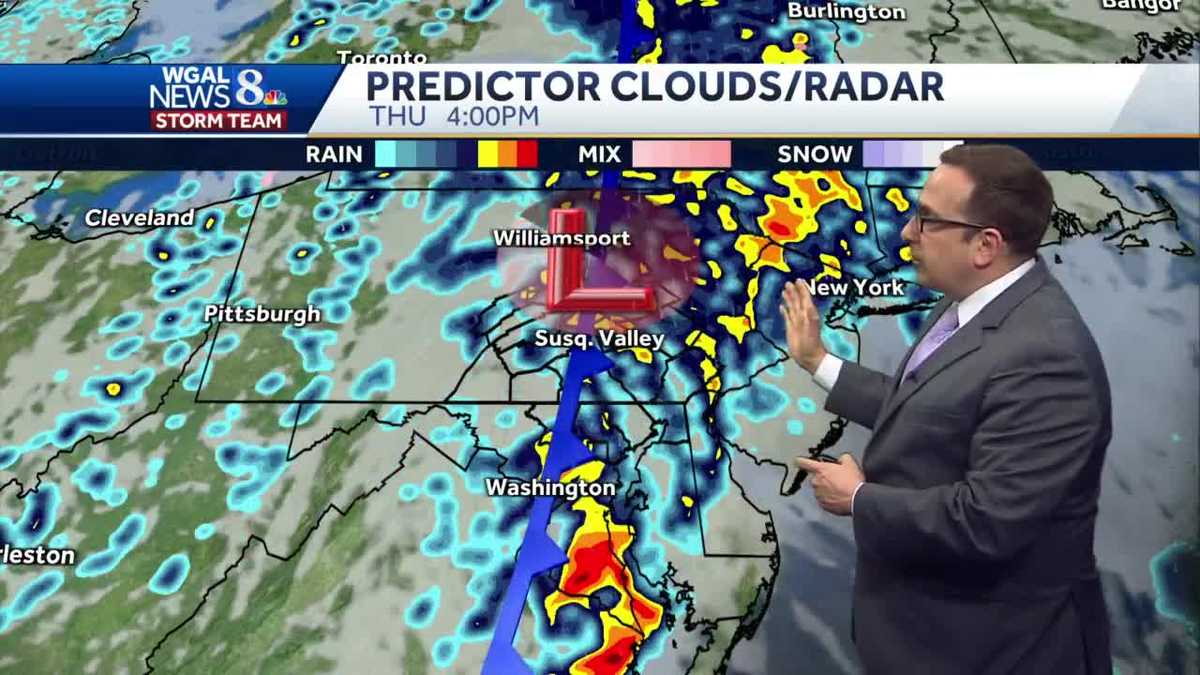 Isolated thundershowers possible in central Pennsylvania
